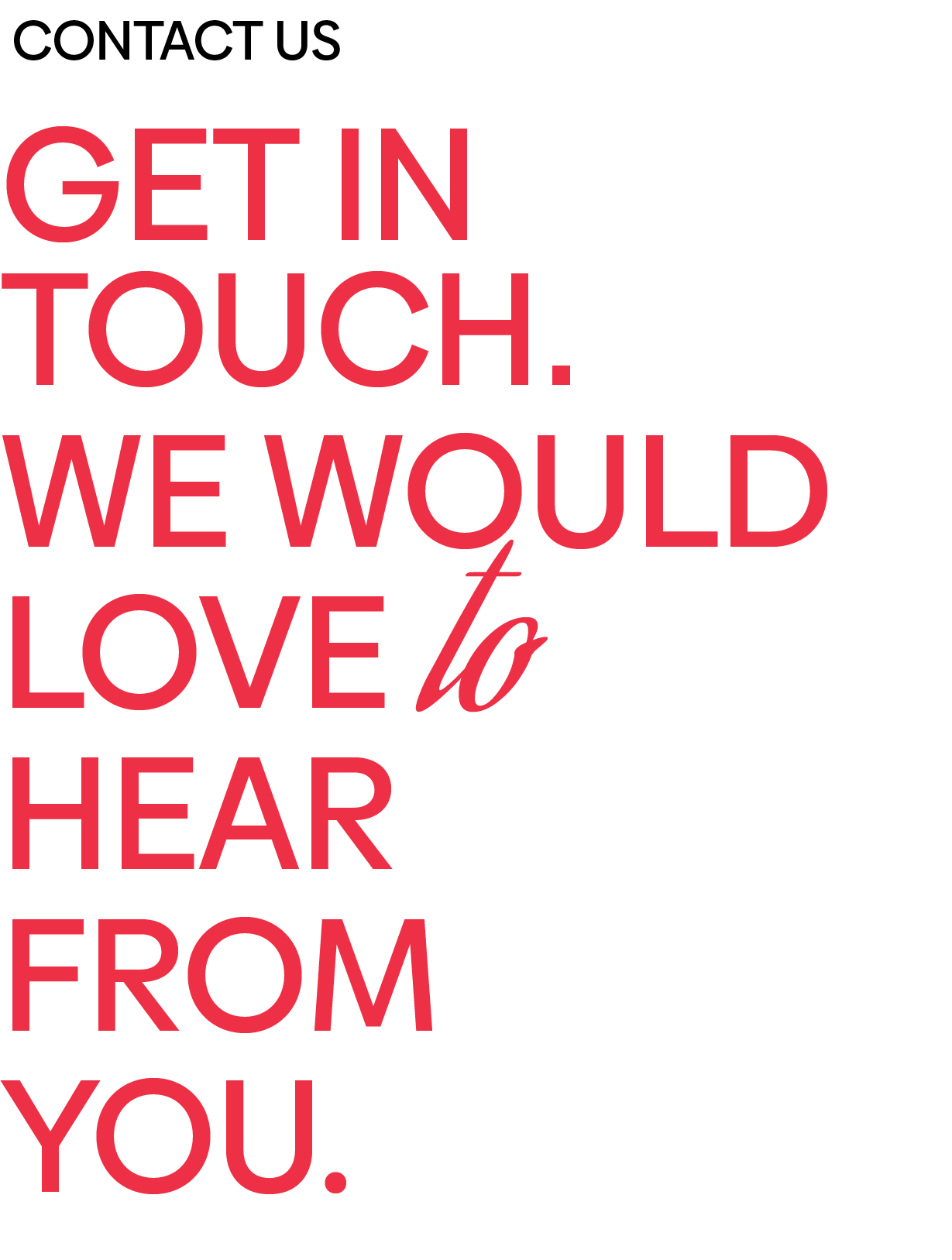 Get in touch